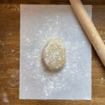 disc of chilled cookie dough to roll out